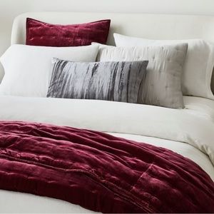 West Elm Lush Velvet Tack Stitch Quilt